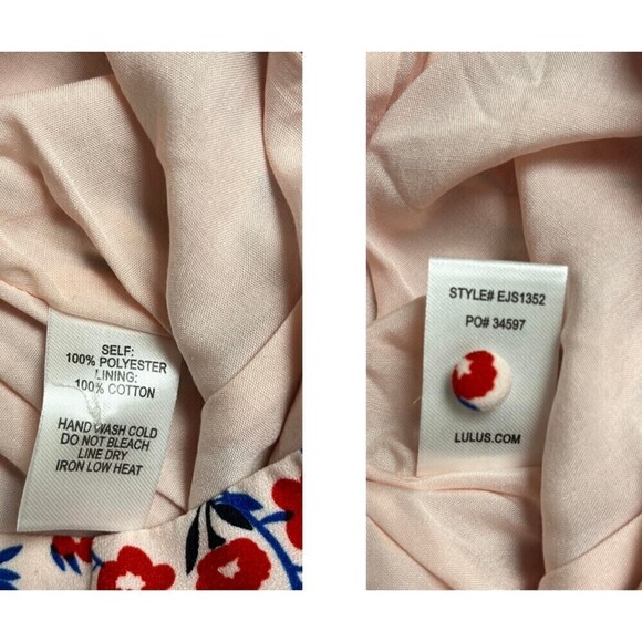 Lulus Size M Wandering Wonder Cotton Red High Rise Floral Maxi NEW Skirt Party - Picture 4 of 12